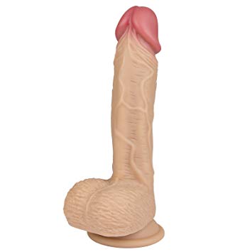 8.5" Realistic Dildo with Suction Cup,Riodong Silicone Cock Fake Penis Adult Sex for Beginners Hands-Free Anal Vaginal Play