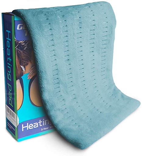 GOQOTOMO Heating Pad Fast-Heating Technology for Back/Waist/Abdomen/Sh-oulder/Neck Pain and Cramps Relief - Moist and Dry Heat Therapy with Auto-Off Hot Heated Pad by-HF-G