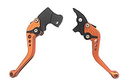 Short Brake Clutch Levers for KTM 125 Duke 200 Duke 390 Duke 2013-2019,KTM RC125 RC200 RC390 2014 2015 2016 2017 2018 2019 Orange