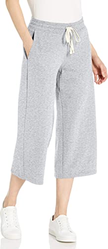 Amazon Essentials Women's Standard French Terry Fleece Wide-Leg Crop Sweatpant