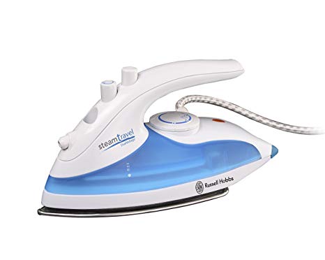 Russell Hobbs Steam Glide Travel Iron 22470, 760 W - White and Blue