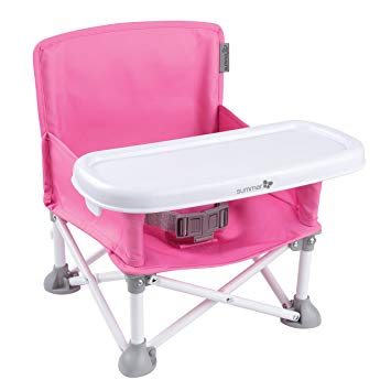 Summer Infant Pop N Sit Folding Booster, Pink