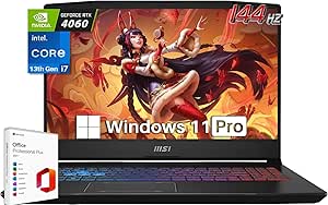 MSI 2024 Newest Pulse 15 Gaming Laptop, Intel 14-Core i7-13700H CPU, 32GB DDR5 RAM, 2TB SSD, NVIDIA GeForce RTX 4060 8GB GDDR6, Backlit KB, HDMI, Microsoft Office Lifetime License & Windows 11 Pro