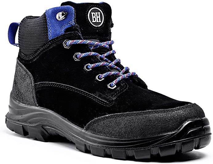 Black Hammer Mens Steel Toe Cap Safety Boots S3 SRC Work Shoes Ankle Suede 7701