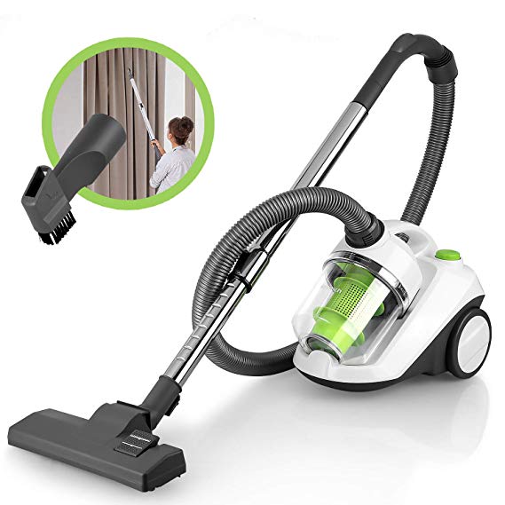 himaly Cylinder Vacuum Cleaner Adjustable Suction Powerful and Lightweight for Carpets and Floors,Bagless,2.0 L Dust Barrel,800W