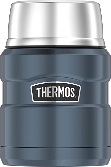 Thermos Stainless King 16 Ounce Food Jar with Folding Spoon, Slate