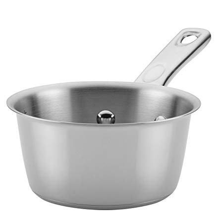 Ayesha Curry 70202 Home Collection Stainless Steel Sauce Pan/Saucepan, 1 Quart, Silver