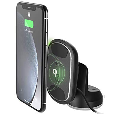 iOttie iTap 2 Wireless Magnetic Qi Wireless Charging Dashboard Mount || Compatible with iPhone Xs XR X Max Samsung S10 S9   Smartphones |   Dual Car Charger