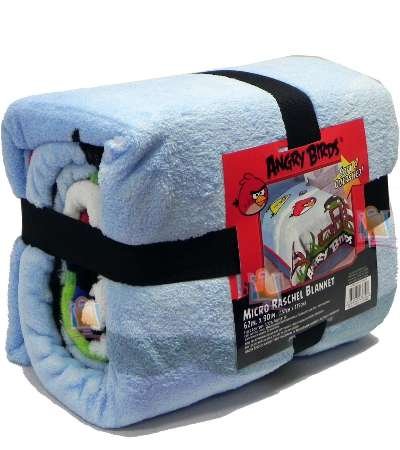Angry Birds Blanket Twin / Full 62 X 90 Micro Raschel ~ Over Sized Throw ~ Super Soft