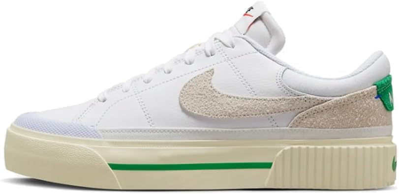 Nike Court Legacy Lift Women's Shoes (FJ5483-100, White/Coconut Milk/Stadium Green)