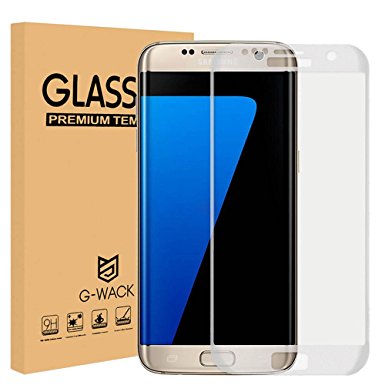 Galaxy S7 Edge Screen Protector, G-WACK Tempered Glass Screen Protector [Curved Full Coverage ] For Samsung Galaxy S7 Edge[Life Warranty ] (Clear)