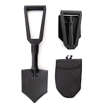 Smittybilt 2728 Matte Black Tri-Fold Shovel R.U.T. Recovery Utility Tool