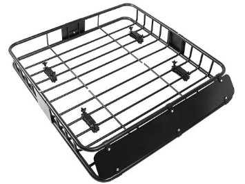 TMS %RoofTopRack-NS-TR001 Black Cargo Roof Rack (Car Top Luggage Holder Carrier Basket Travel SUV)