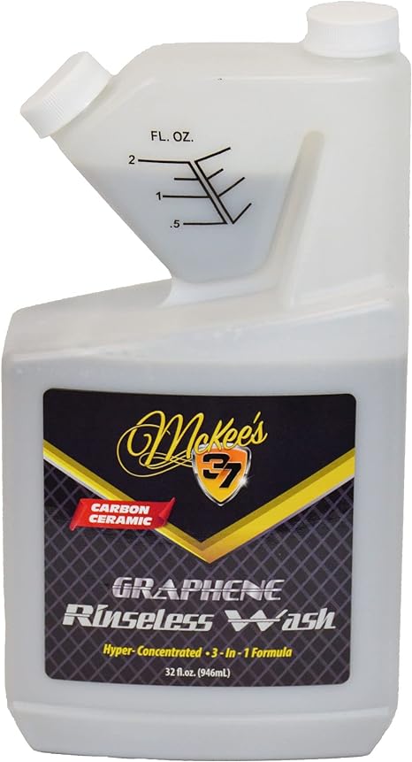 McKee's 37 Graphene Rinseless Wash (3-in-1 No Rinse Wash, Detailer, & Waterless Gloss Enhancer & Coating), 32 fl. oz.,MKGC-110