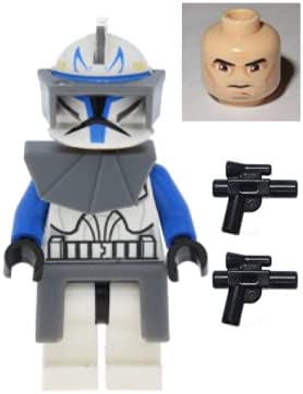 Captain Commander Rex Lego Star Wars Mini Figure with Armor Clone Wars