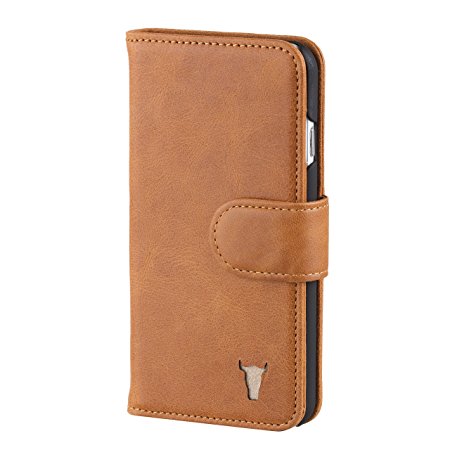 iPhone 6S Case / Wallet. Premium Leather Wallet Case for Apple iPhone by TORRO (iPhone 6 / 6S, Tan)