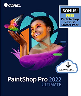 Corel PaintShop Pro 2022 Ultimate | Photo Editing & Graphic Design Software   Creative Bundle | Amazon Exclusive ParticleShop Starter Pack [PC Download]