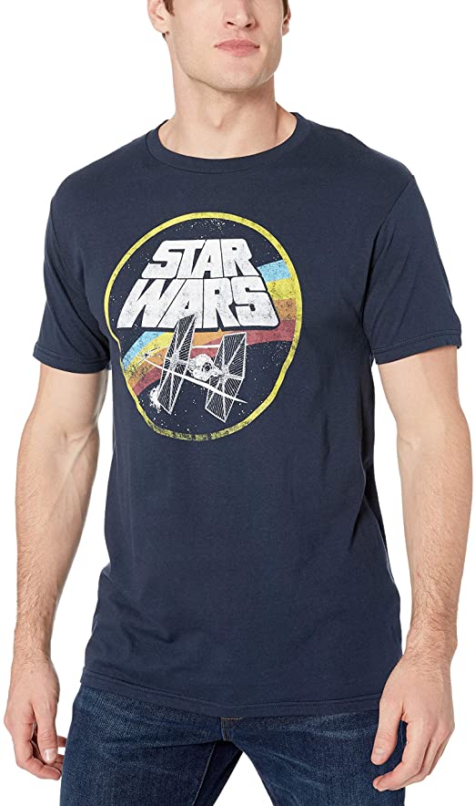 STAR WARS Classic Logo and Tie Fighter Men's Short Sleeve T-Shirt