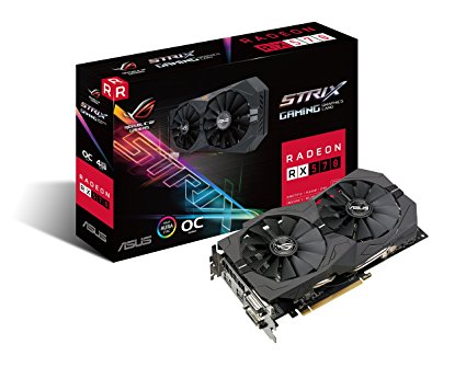 ASUS ROG Strix Radeon RX 570 O4G Gaming OC Edition GDDR5 DP HDMI DVI VR Ready AMD Graphics Card (ROG-STRIX-RX570-O4G-GAMING)