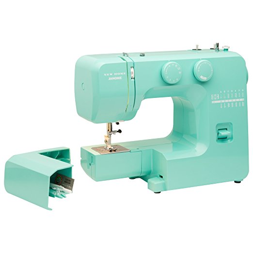 Janome Arctic Crystal Easy-to-Use Sewing Machine with Interior Metal Frame, Bobbin Diagram, Tutorial Videos, Made with Beginners in Mind!