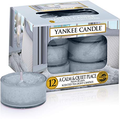 Yankee Candle Tea Light Scented Candles, A Calm and Quiet Place, Pack of 12