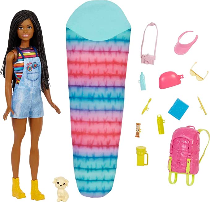 ​Barbie Doll and Accessories, It Takes Two “Brooklyn” Camping Doll with Pet Puppy and 10  Accessories​​​​