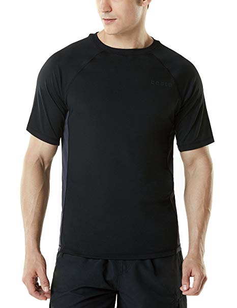 Tesla Men's UPF 50 Swim Wear Swim Tee Rashguard Top MSS01/MSR15