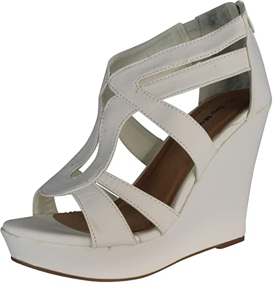 Lindy 03 Strappy Open Toe Platform Wedge