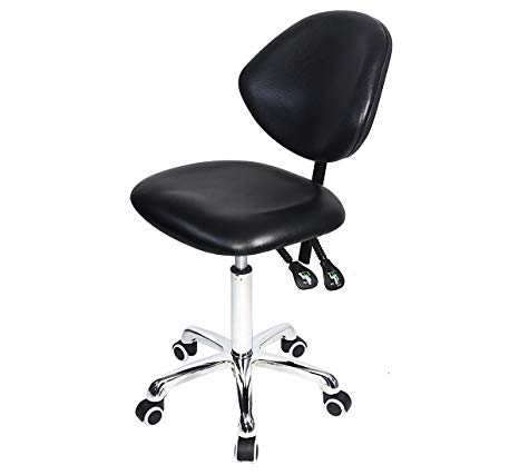 Grace & Grace Professional Office Series Height Adjustable with Ergonomic Tilting Backrest for Drafting,Computer,Studio,Workshop,Classroom, Lab, Counter (Classic, Black)