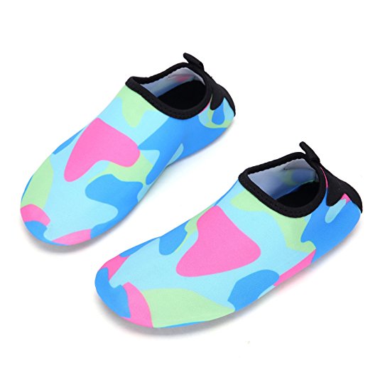 DKRUCAK Girls Boys Water Shoes Lightweight Quick-Dry Barefoot Aqua Socks Shoes For Lawn Pool Dance
