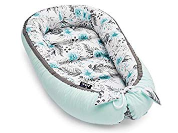 Jukki ® Baby Nest Cocoon Double Sided | 100% Cotton | Handmade | Cuddly Nest for Babies 0 to 8 Months (50 x 90)