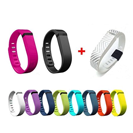 I-SMILE 11PCS Replacement Bands with Metal Clasps for Fitbit Flex / Wireless Activity Bracelet Sport Wristband(No tracker, Replacement Bands Only)
