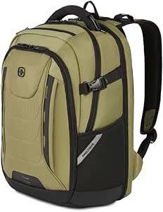 SwissGear ExecuLite Laptop Backpack, Olive, 18.5”x12.5”x8.25”