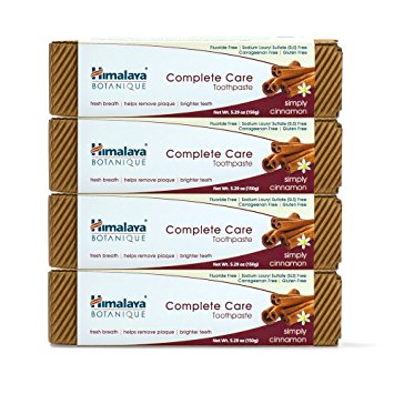 Himalaya Complete Care Toothpaste - Simply Cinnamon 5.29 Oz/150 gm (4 Pack) Natural, Fluoride-Free & SLS Free