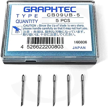 Authentic Graphtec CB09UB .9mm Supersteel 45 Degree Blade - 5 Pack