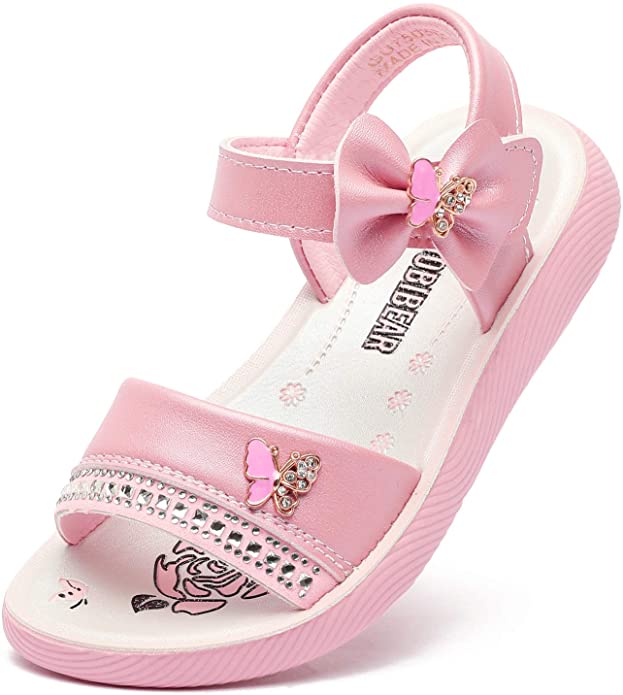 Toddler/Little Kids Open Toe Sandals Flower Glitter for Girls