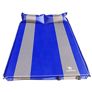 Camel Self Inflating Sleeping Pad Lightweight Foam Padding and Superior Insulation Great For Hiking & Camping Thick Outer Skin Backpacking Double