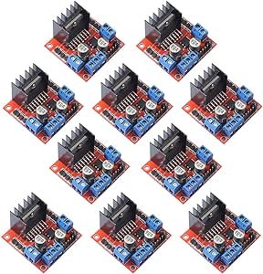 DEVMO 10 Packs L298N Motor Drive Controller Board Module Dual H Bridge DC Stepper Compatible with Arduino Electric Projects, Smart Car Robot