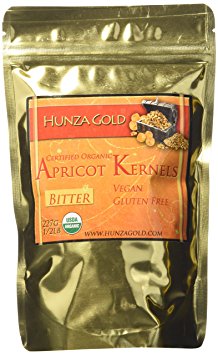 Hunza Gold Certified Organic Bitter Apricot Kernels - 1/2 Lb (227 G)