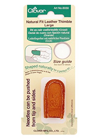 Clover Natural Fit Leather Thimble, Large