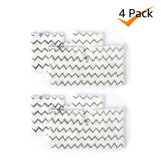 Bonus Life Multi-Material Steam Mop Pads for Shark S3501 S3550 S3601 S3801 S3901 SE450 12.5 x 7.5 inches, 4 Pack