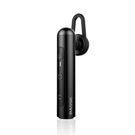 Bluetooth Earbuds, Basse® HD Bluetooth Headset with Built-In Microphone, Lightweight Hands Free Headset, Bluetooth 4.1 Wireless Headphones for iPhone, Samsung & Smartphones, Mini In-Ear Earbuds