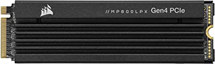 Corsair MP600 PRO LPX 1TB M.2 NVMe PCIe x4 Gen4 SSD - Optimized for PS5 (Up to 7,100MB/sec Sequential Read & 5,800MB/sec Sequential Write Speeds, High-Speed Interface, Compact Form Factor) Black