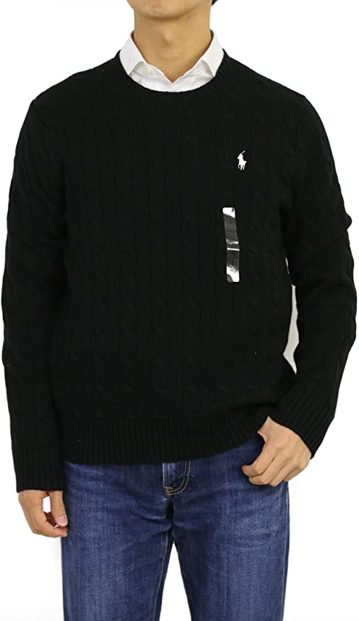 Polo Ralph Lauren Men's Pony Cable Knit Crewneck Sweater