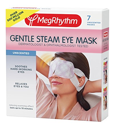 MegRhythm Unscented Gentle Steam Eye Mask, 7 Count