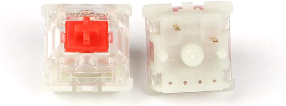 Gateron Silent MX Switch 5 pin Transparent Case Black Red Brown Switches for Mechanical Keyboard Cherry MX Compatible