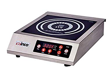 Winco EIC-400C, Commercial Electric Induction Cooker with 20 Amp Power Cord, 1800W