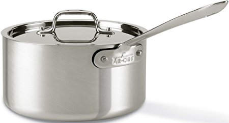 All-Clad 7203.5 MC2 Professional Master Chef 2 Stainless Steel Bi-Ply Bonded Oven Safe PFOA Free 3.5-Quart Saucepan / Cookware, Silver