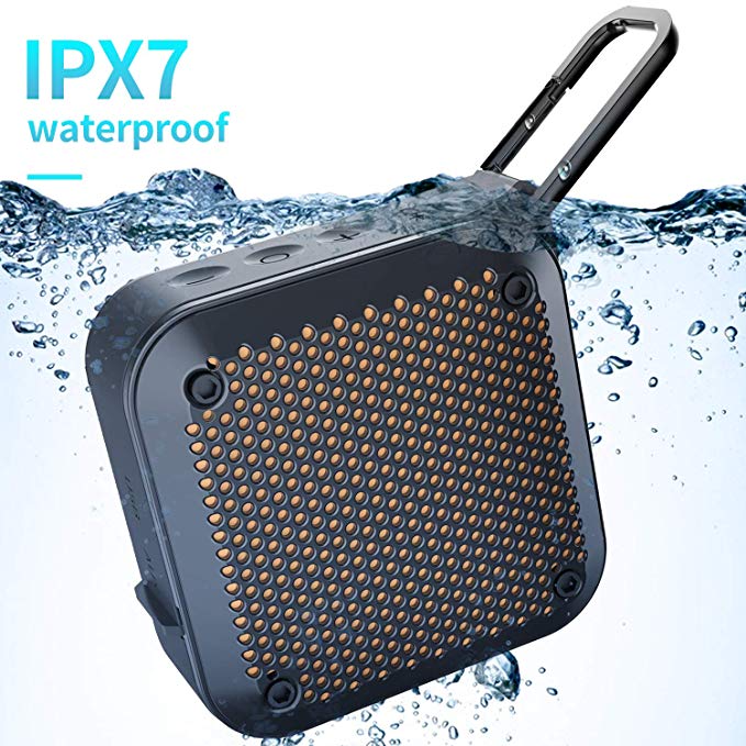 IPX7 Waterproof Portable Shower Speaker - Wireless Outdoor Small Bluetooth Speaker Dustproof Shockproof Built-in Mic AUX and TF Card Input and 8-Hour Playtime for Bath Beach Kayaking Party Travel