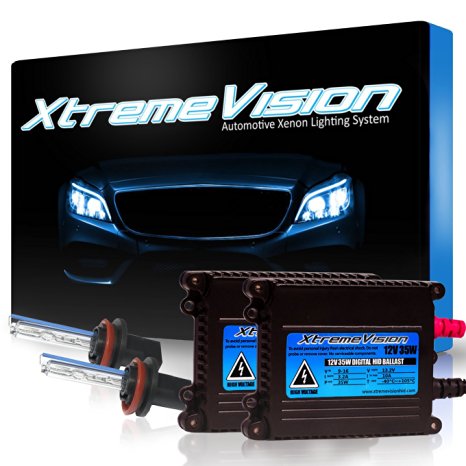 XtremeVision® 35W HID Xenon Conversion Kit with Premium Slim Ballast - H11 6000K - Light Blue - 2 Year Warranty